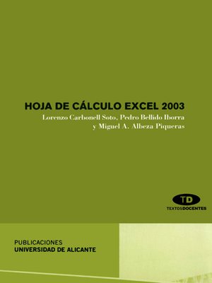 cover image of Hoja de cálculo excel 2003